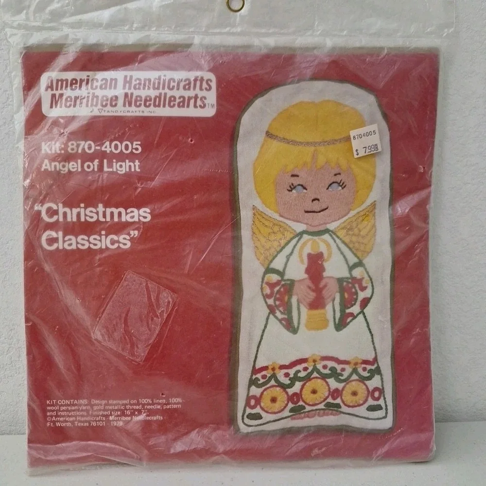 Vtg Christmas Merribee Angel of Light Embroidery Kit 16